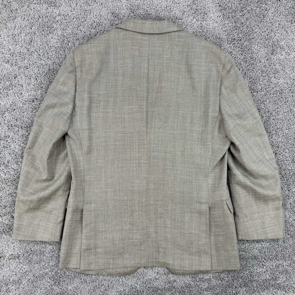 George Bass Loro Piana Blazer Men's 44R Summertime Wool Silk Linen 1/4 Lined